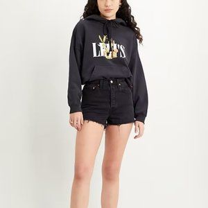 Levi's Black Ribcage Shorts